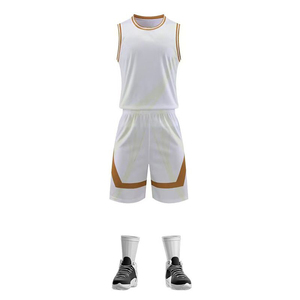 pro-style basketball uniform White basketball jersey Custom Sublimated Lightweight Quick Dry Basketball Jerseys and Shorts - Product Image 2