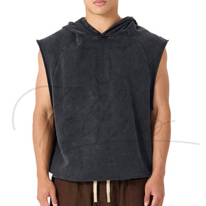 Sudadera sin Mangas para Hombre, Corte Regular, Estilo Deportivo, para Gimnasio, Moda Urbana, Moderna, Suave, Otoño, Poliéster/Algodón - Product Image 4