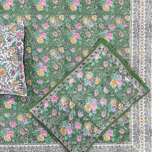 Premium Jaipur Handcrafted Cotton King Bedsheet 3 Pcs 200TC <b>Block</b> Printed Floral Design Soft Breathable Durable All Season Home - Product Image 1