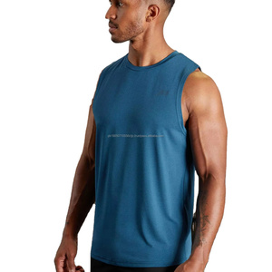 Wholesale Custom <b>Logo</b> Comfortable Solid Color Men Casual 100% Cotton Breathable Tank Tops - Product Image 2