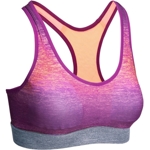 Soutien-gorge de sport sans couture pour femme, col rond, bretelles croisées, maintien moyen, couleur unie, respirant et extensible, idéal pour le yoga et le fitness - Product Image 5
