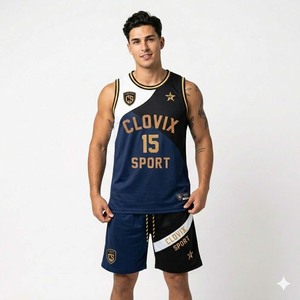 Équipement de basketball pour équipe professionnelle, maillot et short entièrement personnalisés par sublimation, vêtements de sport originaux Clovix Sport - Product Image 2
