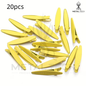 Lot de pinces à cheveux ovales en métal lisse de haute qualité pour salon professionnel, barrettes de séparation type bec de canard - Product Image 5