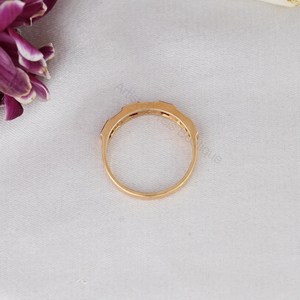 แหวนเพชรทับทิมธรรมชาติ ทองคำแท้ 14K แหวนแต่งงาน แหวนทับทิมแท้สำหรับวันครบรอบ - Product Image 4