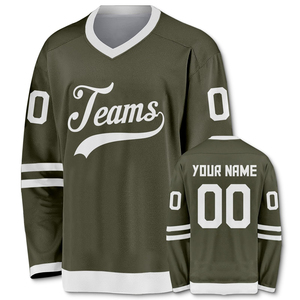Maillot de hockey sur glace pour hommes, col en V, manches longues, sublimation, maille respirante, coupe classique, vêtements pour adultes toutes saisons - Product Image 2