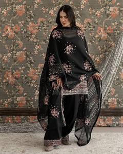 Eid Wear Our Sequence Embroidery Worked <b>Top</b>, Farshi Salwaar With Dupatta - Product Image 4