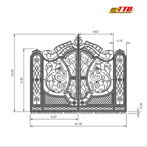 Magnifiques designs de portails en fer modernes du Vietnam pour murs de séparation magnétiques, modèle de portail en fer de la marque TTD 1 - Product Image 6