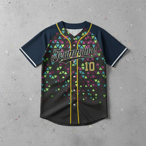 เสื้อเบสบอลปักชื่อเมืองแบบพรีเมียมแท้ๆ ผ้าโพลีเอสเตอร์ ร้านขายเสื้อเบสบอล ผู้จัดจำหน่ายขายส่ง เสื้อท็อปแบบลายทางและแบบเรียบ - Product Image 4