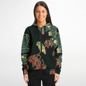 เสื้อฮู้ดซับลิเมชั่นสำหรับผู้หญิง ผ้าคอตตอนหนา ซิปแบบรูด พร้อมพิมพ์ลายดิจิตอลตามสั่ง - Product Image 4