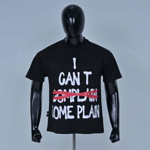 High Quality <b>Mens</b> <b>Black</b> <b>Short</b> <b>Sleeves</b> O-Neck T-<b>Shirts</b> White Letter Print Streetwear Top Style With Gothic Letter Logo Wholesale - Product Image 1