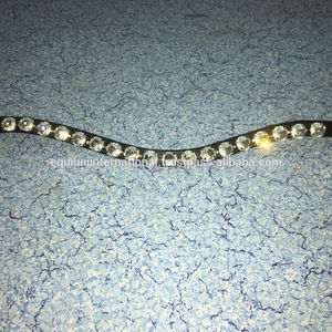 Diadema de Cristal en Forma de U de Alta Calidad de 8 mm para Caballos, Hecha a Mano con Cuero y Corte a Máquina, Fabricación de Calidad de la India - Product Image 2