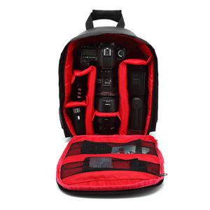 Green Interior Camera <b>Backpack</b> With Multiple Lens Compartments Waterproof Nylon Softback Bag For DSLR <b>Photography</b> Equipment - Product Image 5