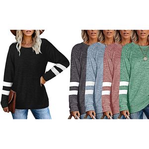 Tunique ample à manches longues et col rond pour femme, chemise décontractée d'hiver pour les activités de plein air - Product Image 3