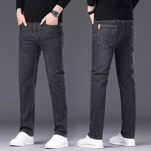 Pantalon droit décontracté de qualité supérieure, design personnalisé, jean en denim 100% coton lavé pour homme - Product Image 4