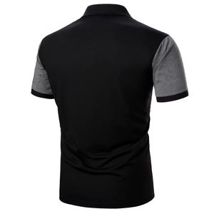 Polo pour hommes sur mesure OEM, grandes tailles, en coton respirant et confortable, avec blocs de couleur personnalisés, vente en gros - Product Image 3