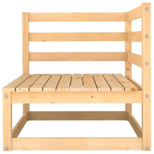 Ensemble de salon de jardin modulaire moyen en bois de pin massif naturel - Product Image 3