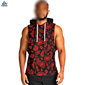 Sudadera sin Mangas con Capucha, Color Negro y Rojo, con Logotipo Personalizado Impreso, Material Transpirable de Tacto Suave, Fácil de Usar, Diseño Único - Product Image 1
