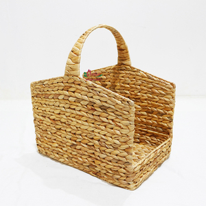 Natural Handwoven Wicker Water Hyacinth <b>Log</b> <b>Basket</b>, Stylish and Functional Organizer For Home - Product Image 6