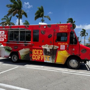 Mobile Coffee Food Truck Serving Fresh Brewed Espresso Cappuccino Latte And Iced Coffee Perfect For Events Street Service - Product Image 1