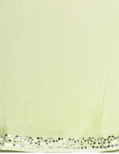 Sari KV Embellecido con Zari Jaipur Verde Claro con Blusa Sin Coser - Product Image 3