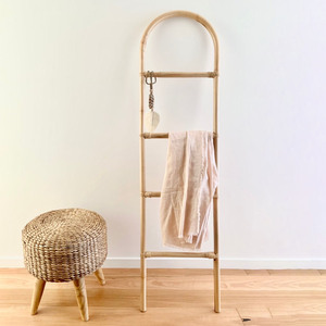 Handmade Rattan Towel Leaning Ladder Towels Hanger <b>Rack</b> <b>Rail</b> Bathroom Decoration Wholesale - Product Image 6