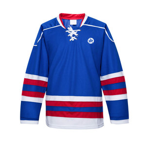 Camiseta de hockey sobre hielo con tela resistente al sudor y diseño ligero, ideal para entrenamiento de atletas y uso en deportes de equipo. - Product Image 1