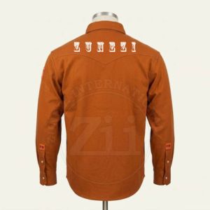 เสื้อเชิ้ตทำงานแขนยาวผู้ชาย FR ปี 2026 ทนไฟ ทรงปกติ โพลีเอสเตอร์ ทนความร้อน 300C-500C เสื้อผ้าเพื่อความปลอดภัย - Product Image 4