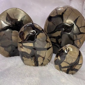 Premium Natural Septarian Free Form <b>Crystal</b> Stone Polished Druzy Mineral Specimen Home Decor Healing Collection Gift - Product Image 1