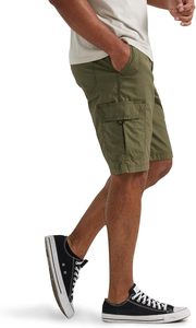 Pantalones Cortos Cargo Verde Oliva para Hombre, Tela Elástica Cómoda, Corte Relajado, Siete Bolsillos, Ropa Casual de Verano - Product Image 4