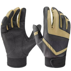 Guantes de Bateo de Béisbol de Cuero para Mano Izquierda con Cierre de Gancho y Bucle, Guantes de Entrenamiento Duraderos para Adultos - Product Image 1