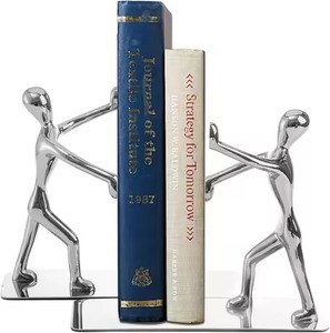 Multi Purpose Metal <b>Bookends</b> Durable Book Holder Non Slip Book Stopper Office Desk Shelf Organizer - Product Image 5