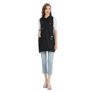 Batas de poliéster con logotipo personalizado para estilistas, uniformes de barbero, chaleco, ropa de trabajo impermeable para salón, capa para cortar el cabello - Product Image 2