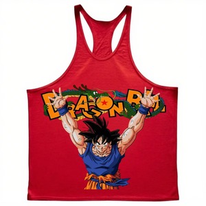 เสื้อกล้ามผู้ชายฤดูร้อน ผ้าฝ้าย พิมพ์ลายอนิเมะญี่ปุ่น เสื้อผ้าออกกำลังกาย เสื้อกล้ามฟิตเนส เสื้อไม่มีแขน - Product Image 3