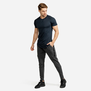 T-shirt pour homme en coton 100% - Imprimé logo sur le devant - Coupe classique - Manches courtes - Respirant - Séchage rapide - Léger - Prix bas - Product Image 3