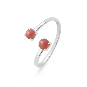 New Solid 925 Sterling <b>Silver</b> Natural Pink <b>Opal</b> Cabochon Round Shape Gemstone Handmade Wedding Fine <b>Ring</b> Jewelry For Women Wears - Product Image 6