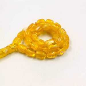 Chapelet islamique en résine fait main, forme hibou jaune, moulé, décoratif, cadeau religieux - Product Image 4