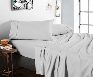 Luxury 500 TC King <b>Bed</b> Sheet Set (<b>4</b>-Piece) Premium Gainsboro Ultra Soft & Silky Smooth <b>Bed</b> Sheets High Quality Comfortable Hotel - Product Image 1