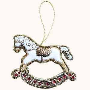 Decoración Colgante de Lujo con Diseño de Caballo Zardosi – Decoración Étnica India para Festivales y Hogar, Venta al por Mayor, Decoración para Ramadán - Product Image 1