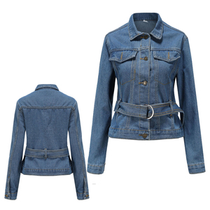 Denim <b>Jacket</b> Women Trend Alert 2026 Fashion Streetwear Oversized Cropped Blue Wash - Product Image 1