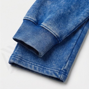 Custom Acid Wash Tracksuits Cotton Vintage <b>Hoodie</b> And Sweatpants Joggers Set For Men Premium Athletic <b>Workout</b> Gym Outfits - Product Image 6