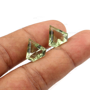 Excellente forme de diamant à facettes coupe 13x13mm pierre de Quartz améthyste verte naturelle calibrée en vrac pour la fabrication de bijoux en gros - Product Image 6