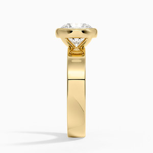 Bague solitaire moderne sertie de diamants - Product Image 2