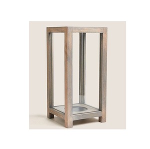 Farol de Madera para Velas, Decoración Rústica para un Ambiente Acogedor en el Hogar, Comedor, Repisa de Chimenea y Celebraciones Festivas - Product Image 2