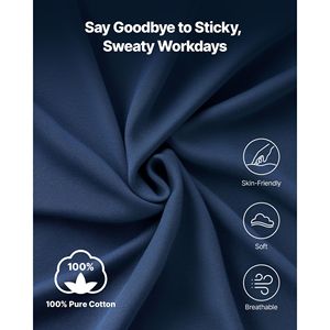 FR camicia da lavoro blu Navy manica lunga 7 oz cotone traspirante resistente alla fiamma ignifugo Pre-strizzacervelli di trattamento tasca per - Product Image 3