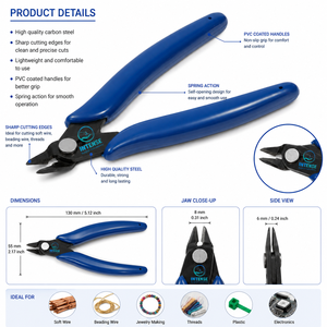 Alicates de Corte Preciso para Joyería, Herramienta para Cortar Alambre Blando - Product Image 2