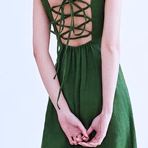 Robe longue sans manches à nouer dans le dos, taille plus, avec poches latérales, élégante et décontractée, pour le printemps et l'été, pour femmes - Product Image 2