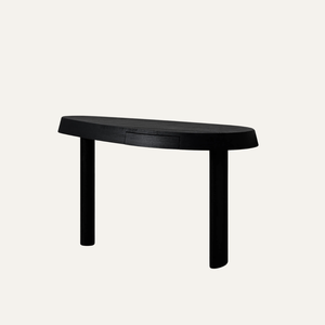 Mesa Consola/Auxiliar de Hierro Negro Esculpido con Espejo, Estilo Contemporáneo, para Sala de Estar, Hotel, Dormitorio, Decoración Rústica - Product Image 2