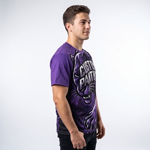 T-shirt imprimé graphique pour hommes avec motif de panthère féroce et design urbain contemporain - Product Image 5