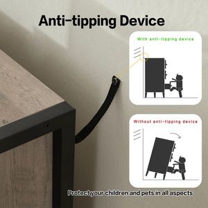 Cassettiera in Legno Massello con 6 Cassetti, Struttura Robusta in Acciaio, 123,3 cm L x 40 cm P, Armadio Contenitore in Legno per Camera da Letto, Elegante Guardaroba per Vestiti - Product Image 5