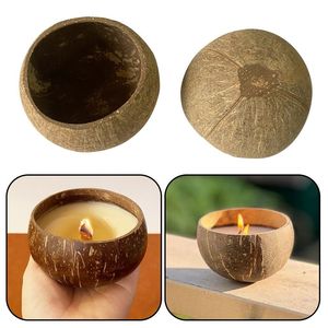 Bol à bougie en coquille de noix de coco vide de qualité supérieure, fait main, conteneur de bougie durable, exportateur en gros du Vietnam - Product Image 1